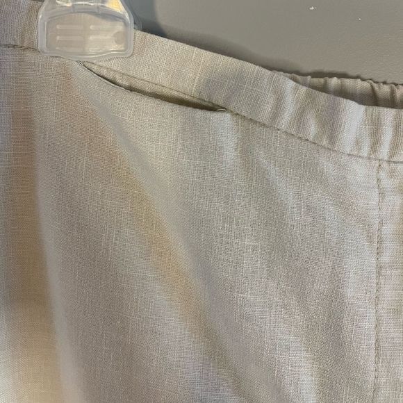 Marsh Landing Linen Blend Wide Leg Cream Pant | M - Picture 7 of 8